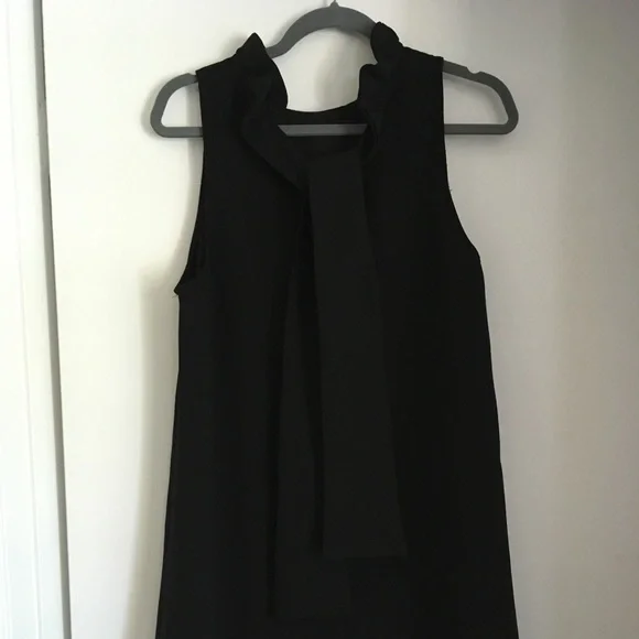 NWT Tuckernuck black ruffle neck Blythe dress S - Picture 6 of 15